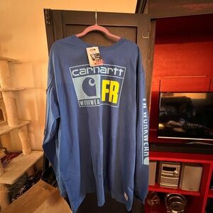 Carhartt Men's Graphic Blue Long Sleeve Tee